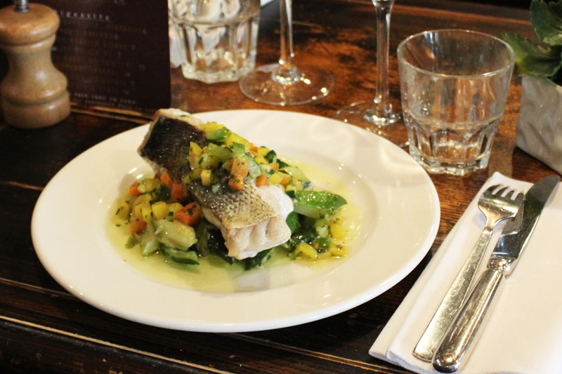 Poisson à la carte du restaurant le Comptoir Marguery