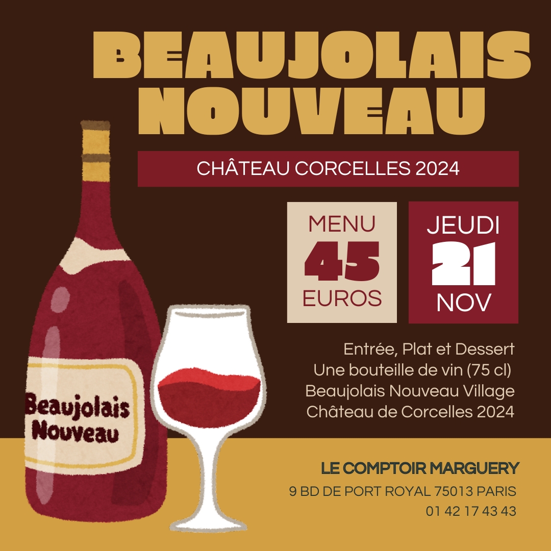 Le Beaujolais Nouveau - Le Comptoir Marguery